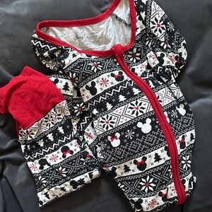 Disney Festive Black and Red Mickey Mouse Onesie